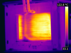 Overheating windings on an air-cooled transformer